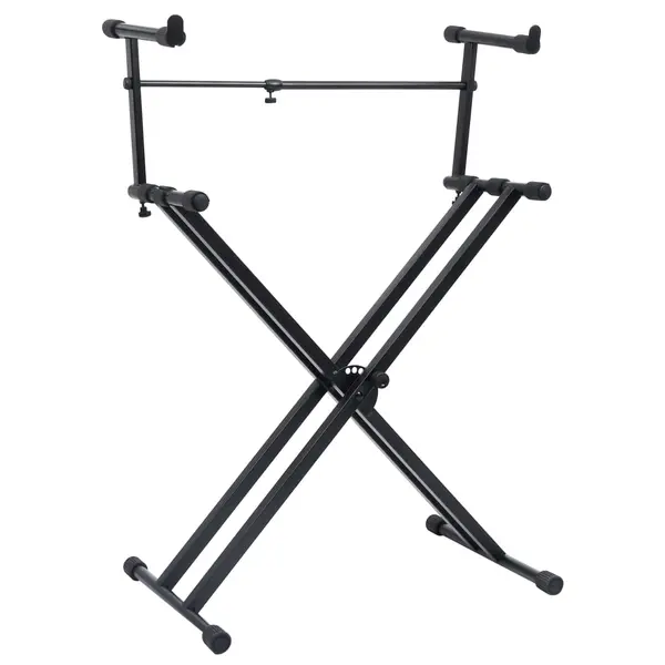 Gossi set suport dublu claviatura, cadru in forma de x, negru