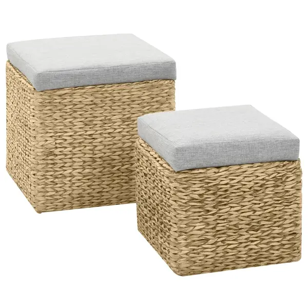 Gossi set taburete 2 buc., iarba de mare, gri