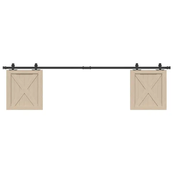 Gossi set usi glisante pentru dulap 200 cm otel carbon