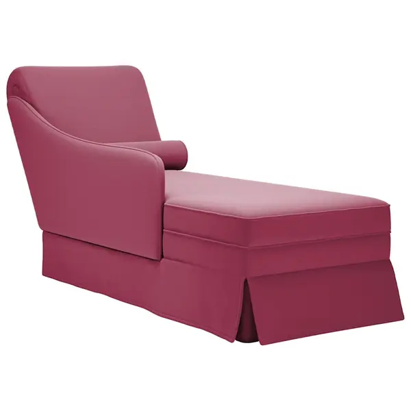 Gossi sezlong cu sezlong si cotiera dreapta wine red velvet
