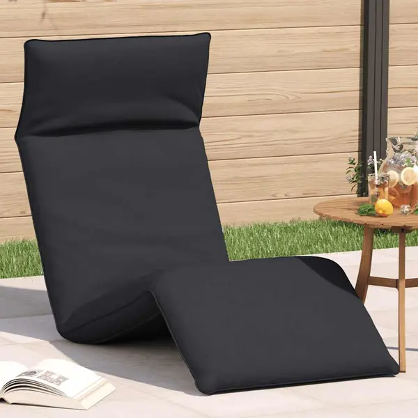 Gossi sezlong pliabil negru 175x54x8,5 cm tesatura oxford