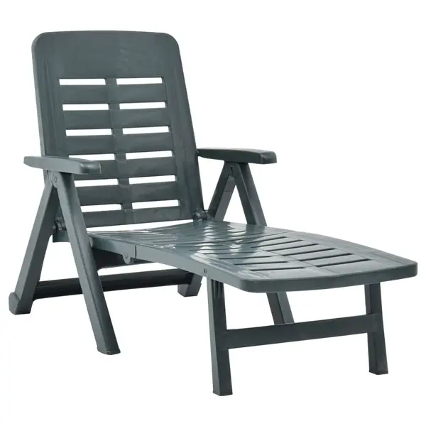 Gossi sezlong pliabil, verde, plastic