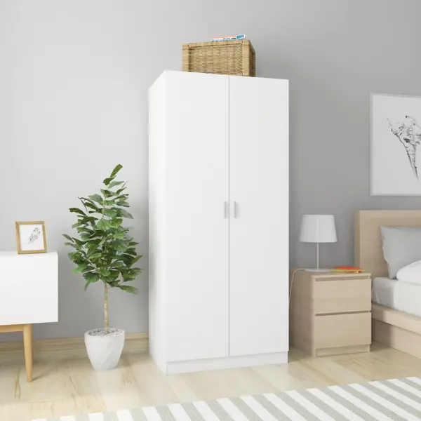 Gossi sifonier, alb, 80x52x180 cm, lemn prelucrat