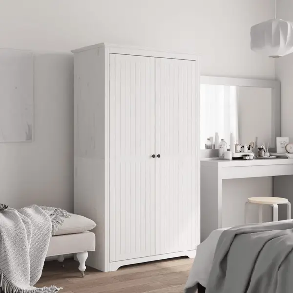 Gossi Șifonier bodo, alb, 99x53,5x173 cm, lemn masiv de pin