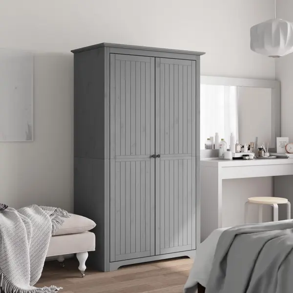 Gossi sifonier bodo, gri, 99x53,5x173 cm, lemn masiv de pin