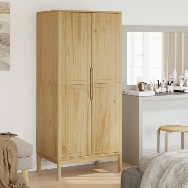 Gossi sifonier floro, maro ceruit, 77x53x171 cm, lemn masiv pin