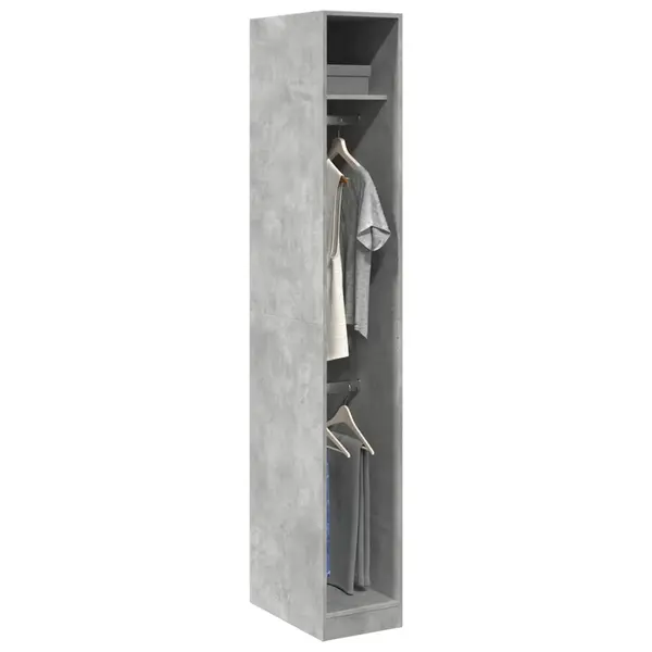 Gossi sifonier, gri beton, 30x50x200 cm, lemn prelucrat