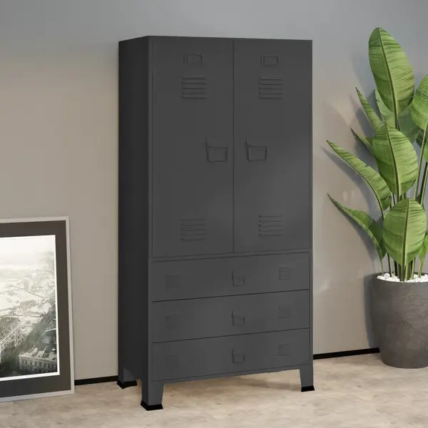 Gossi sifonier industrial, antracit, 90x50x180 cm, metal