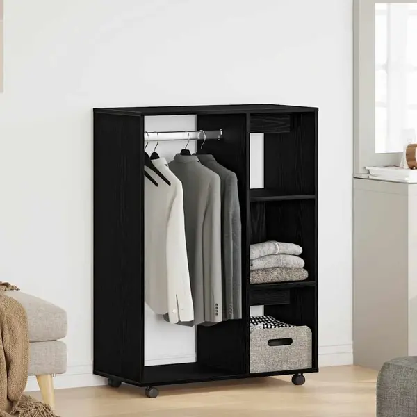 Gossi sifonier, stejar negru, 80x40x110 cm, lemn prelucrat