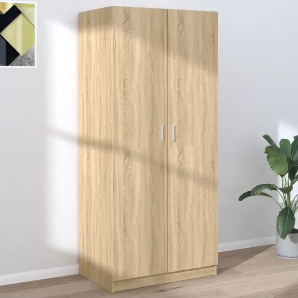 Gossi sifonier, stejar sonoma, 80x52x180 cm, lemn prelucrat