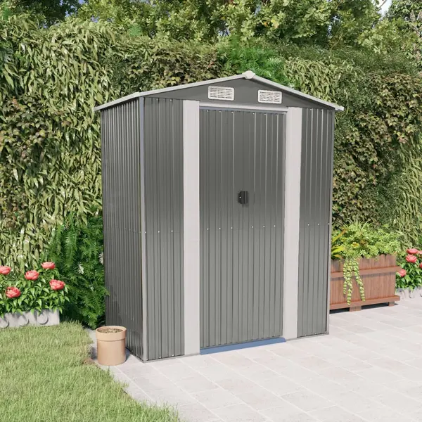 Gossi sopron de gradina, gri deschis, 192x1021x223 cm otel galvanizat