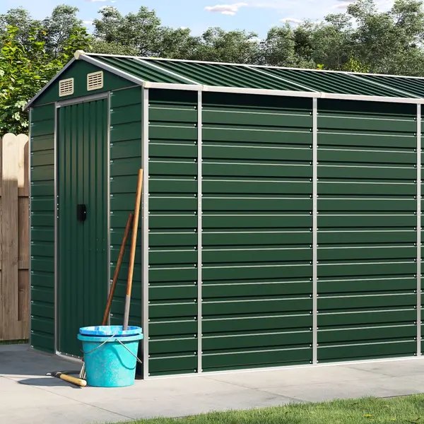 Gossi sopron de gradina, verde, 191x810x198 cm, otel zincat
