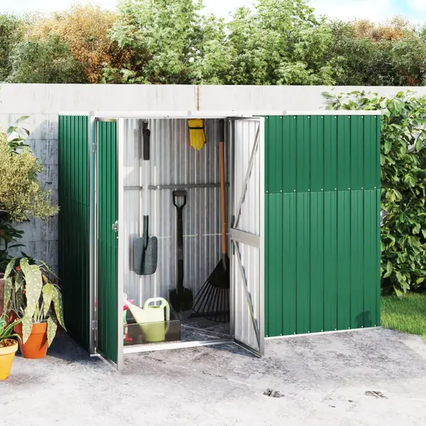 Gossi sopron de gradina, verde, 225x89x161 cm, otel galvanizat