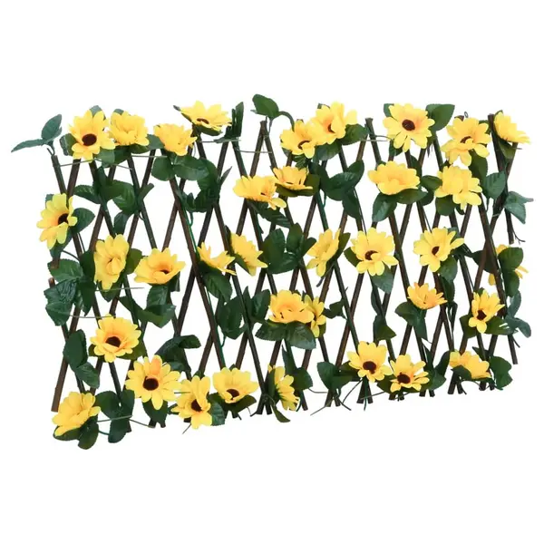 Gossi spalier cu iedera artificiala, extensibil, galben, 180x20 cm