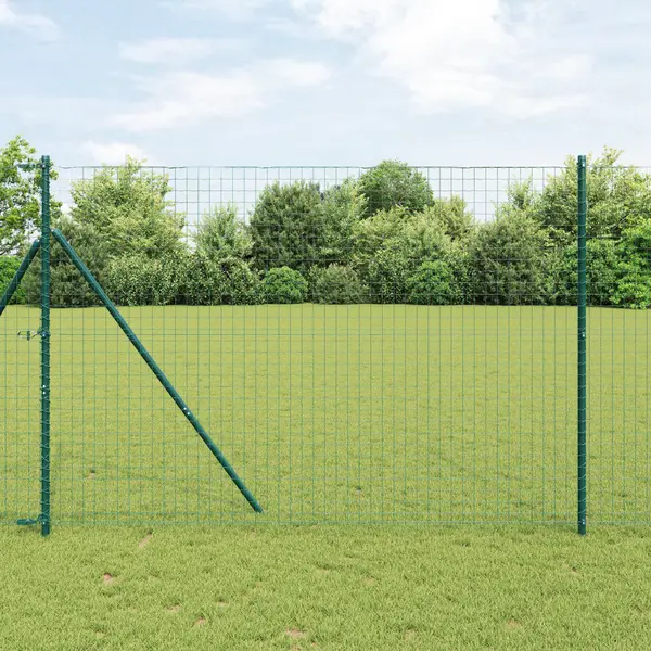 Gossi stalpi de gard, 26 buc., verde, Ø32 mm, 200 cm, otel zincat