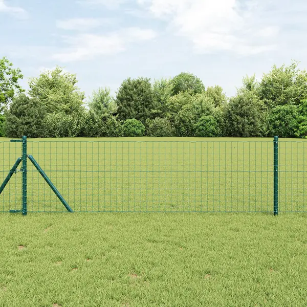 Gossi stalpi de gard, 52 buc., verde, Ø32 mm, 80 cm, otel zincat