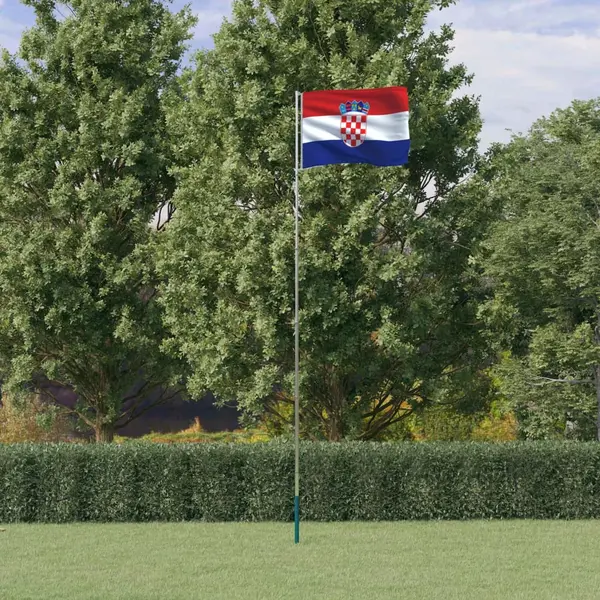 Gossi steag croatia si stalp din aluminiu, 5,55 m