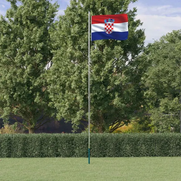 Gossi steag croatia si stalp din aluminiu, 6,23 m