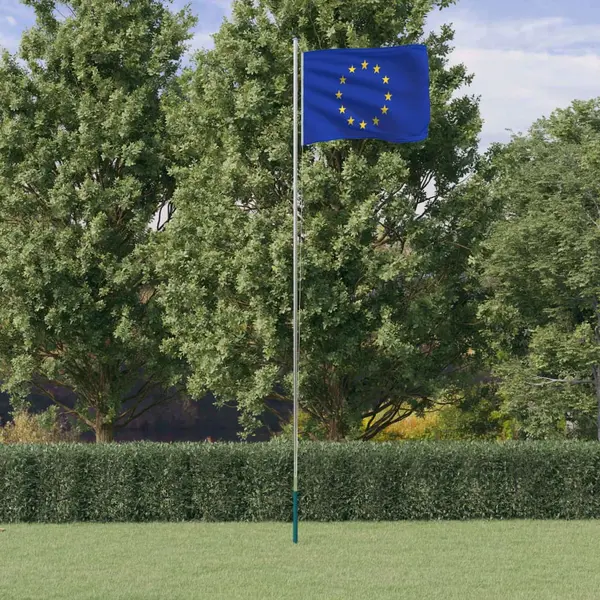 Gossi steag europei si stalp din aluminiu, 6,23 m