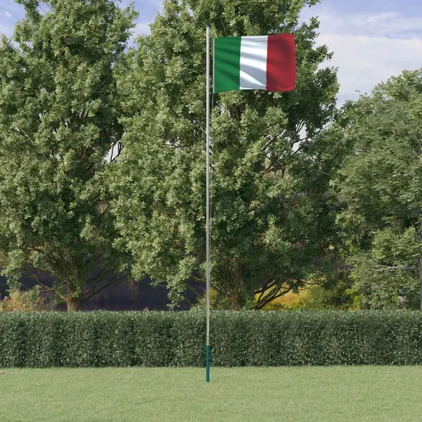 Gossi steag italia si stalp din aluminiu, 6,23 m