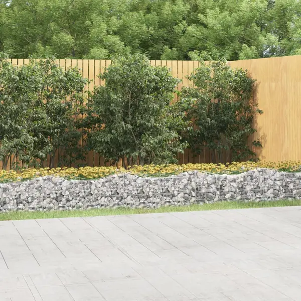 Gossi strat inaltat cu gabion arcuit, 800x100x50 cm, fier galvanizat