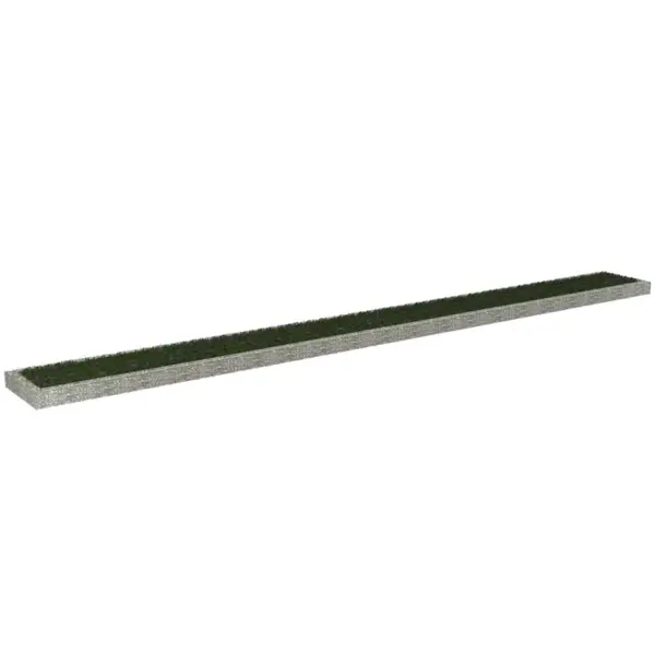 Gossi strat inaltat de gabion, 1000x100x20 cm, otel galvanizat