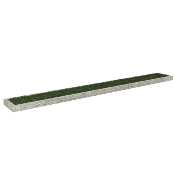 Gossi strat inaltat de gabion, 800x100x20 cm, otel galvanizat