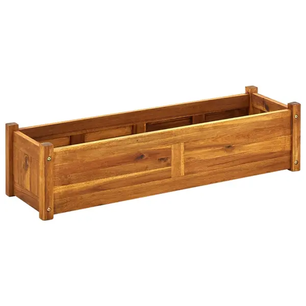 Gossi strat inaltat de gradina, 100x30x25 cm, lemn de acacia