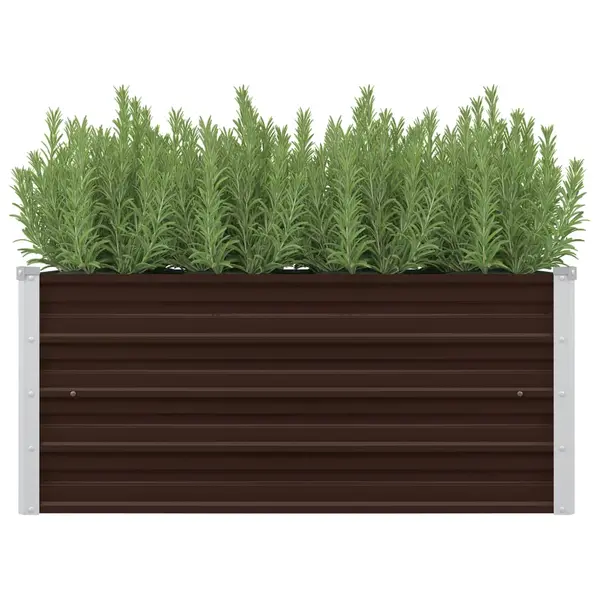 Gossi strat inaltat de gradina, maro, 100x40x45 cm, otel galvanizat