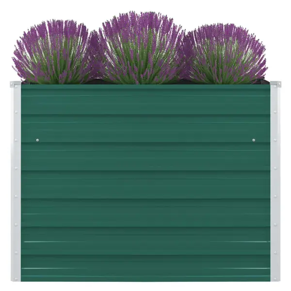 Gossi strat inaltat de gradina, verde, 100x100x77 cm, otel galvanizat