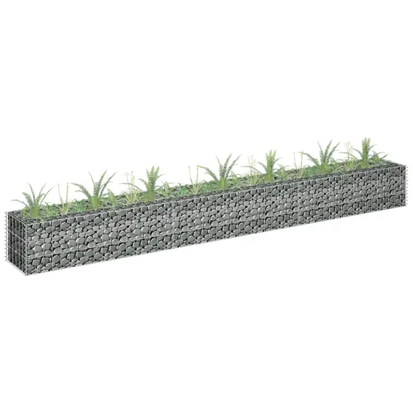 Gossi strat inaltat gabion, 270 x 30 x 30 cm, otel galvanizat
