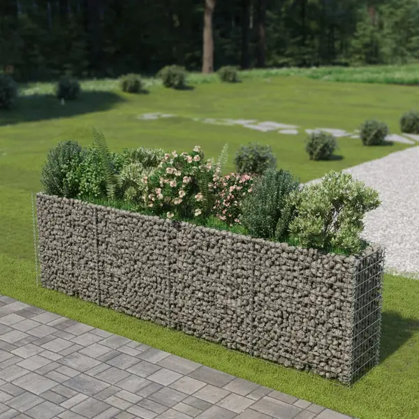 Gossi strat inaltat gabion, 360 x 50 x 100 cm, otel galvanizat