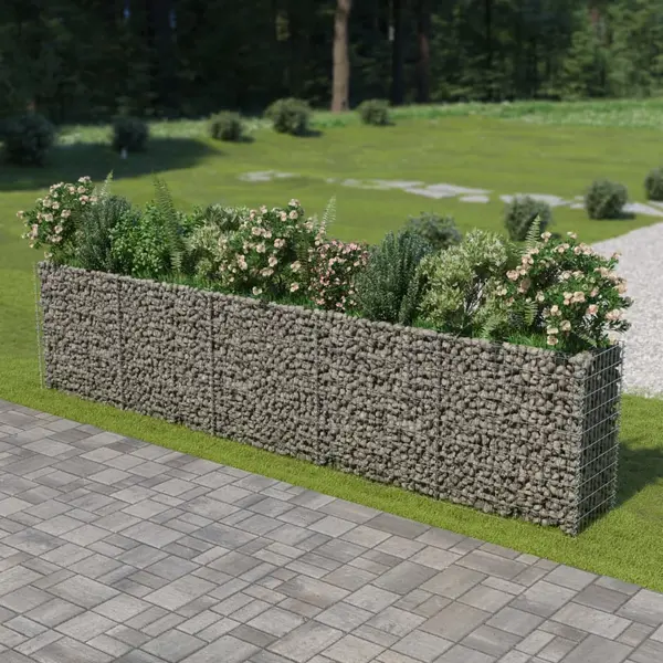 Gossi strat inaltat gabion, 450 x 50 x 100 cm, otel galvanizat