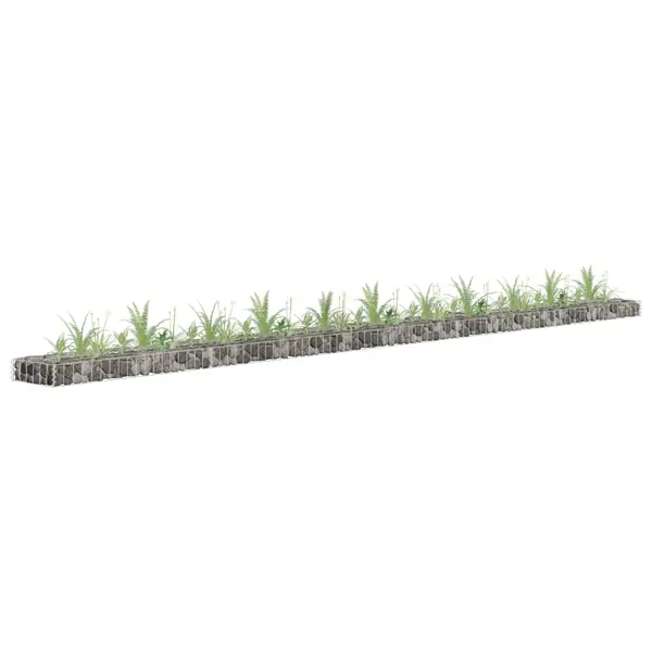 Gossi strat inaltat gabion, 450x30x10 cm, otel galvanizat