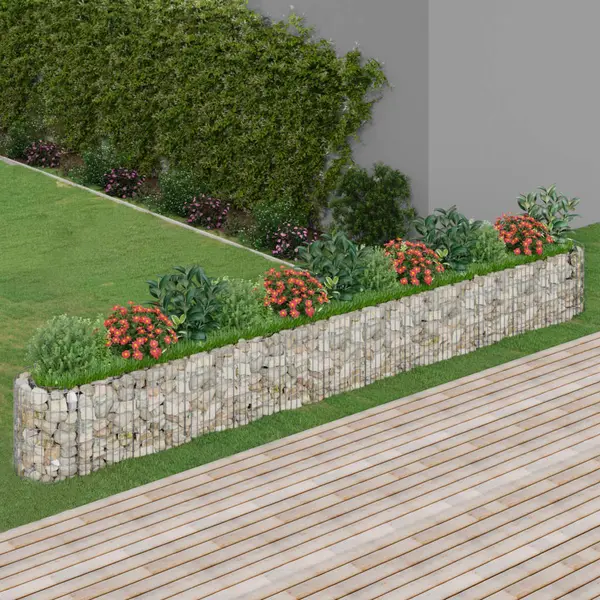 Gossi strat inaltat gabion, 470x50x50 cm, fier galvanizat