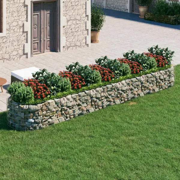 Gossi strat inaltat gabion, 500x100x50 cm, fier galvanizat