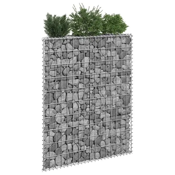 Gossi strat inaltat gabion trapez, 80x20x100 cm, otel galvanizat