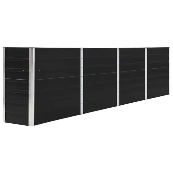 Gossi strat inaltat gradina, antracit, 320x40x77 cm, otel galvanizat