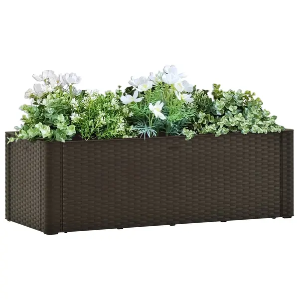 Gossi strat inaltat gradina sistem automat udare cafeniu 100x43x33 cm