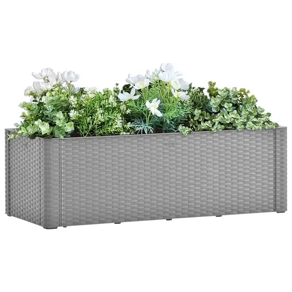 Gossi strat inaltat gradina sistem automat udare gri 100x43x33 cm