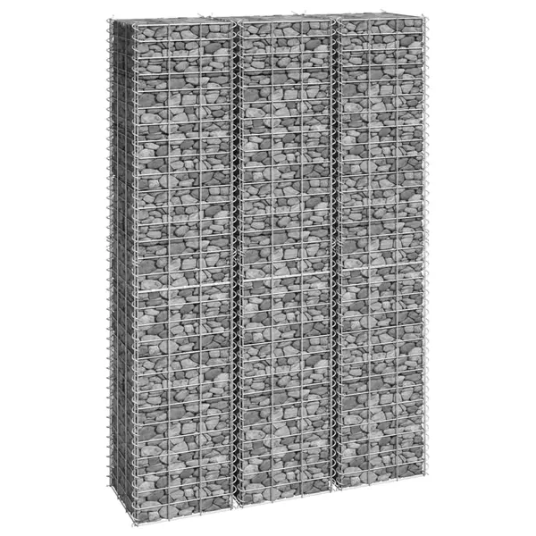 Gossi straturi inaltate de gabioane, 3 buc., 30x30x150 cm, fier