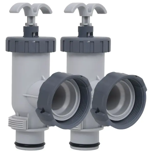 Gossi supape cu piston pentru piscina, 2 buc.