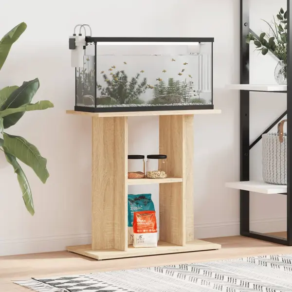 Gossi suport acvariu, stejar sonoma, 60x30x60 cm, lemn prelucrat