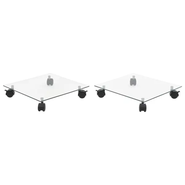 Gossi suport cu role de plante, 2 buc, 35x35 cm, sticla securizata