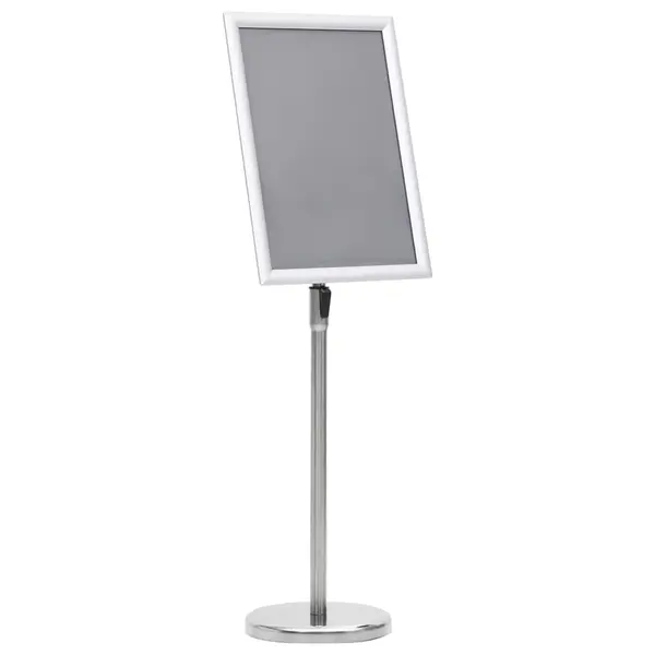 Gossi suport de afis a3 cu picior, argintiu, aliaj de aluminiu