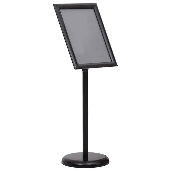Gossi suport de afis a3 cu picior, negru, aliaj de aluminiu