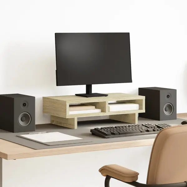 Gossi suport de monitor, stejar sonoma, 50x27x15 cm, lemn prelucrat