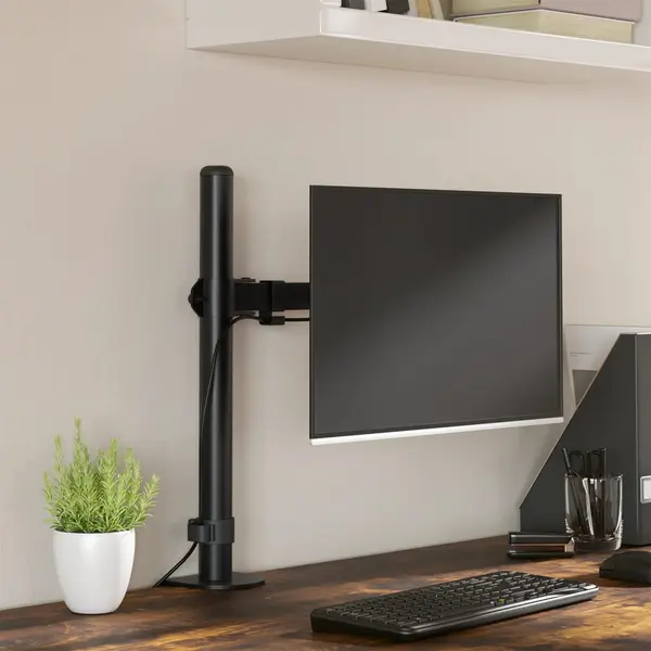 Gossi suport de perete pentru monitor vesa 75/100 mm, negru, otel