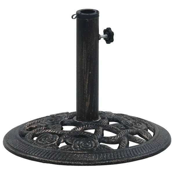 Gossi suport de umbrela, negru si bronz, 9 kg, fonta, 40 cm