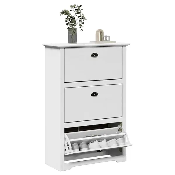 Gossi suport pantofi „bodo” alb 80x35x118 cm